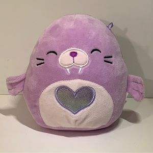 💜 [2/$25] SQUISHMALLOW IRIDESCENT HEART WINNIE WALRUS 5 INCH PLUSH STUFFY TOY💜